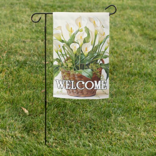 Blooming Calla Lily Flowers Garden Flag