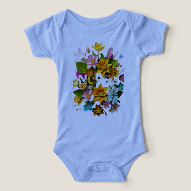 Blooming Care - Floral Tribute to Nurses Infant T-shirt (Design Front)