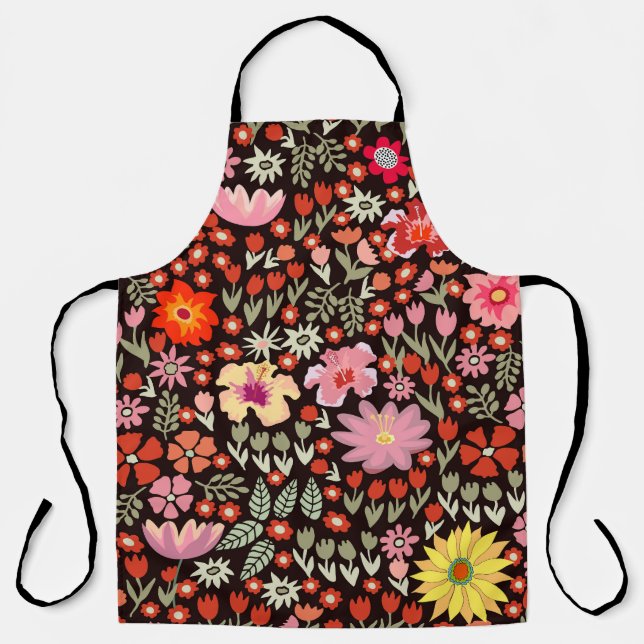 Blooming Carpet: Floral Vintage Seamless. Apron (Front)