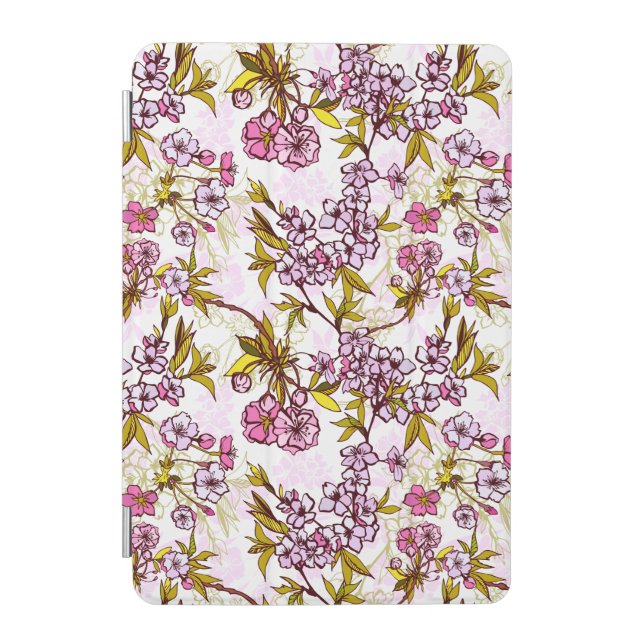 Blooming Cherry Blossom Pattern  iPad Mini Cover (Front)