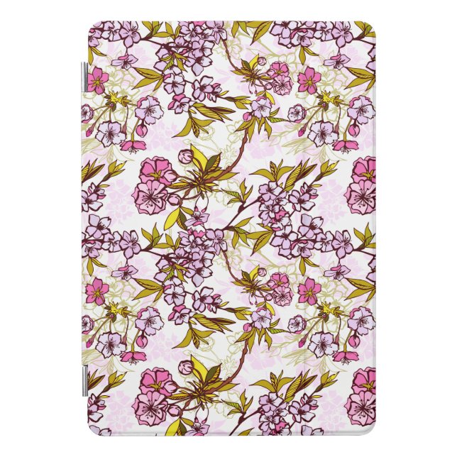 Blooming Cherry Blossom Pattern  iPad Pro Cover (Front)