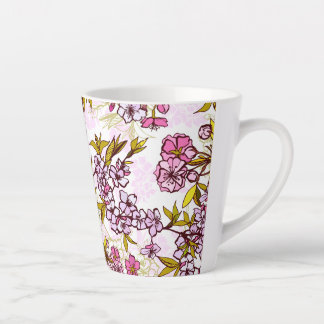 Blooming Cherry Blossom Pattern  Latte Mug