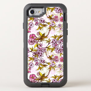 Blooming Cherry Blossom Pattern OtterBox Defender iPhone SE/8/7 Case