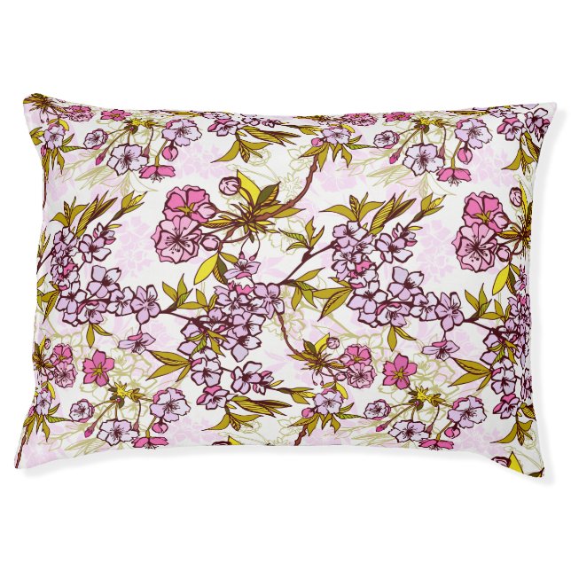 Blooming Cherry Blossom Pattern Pet Bed (Front)