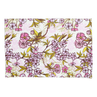 Blooming Cherry Blossom Pattern Pillow Case