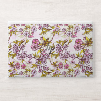 Blooming Cherry Blossom Pattern Throw Pillow HP Laptop Skin