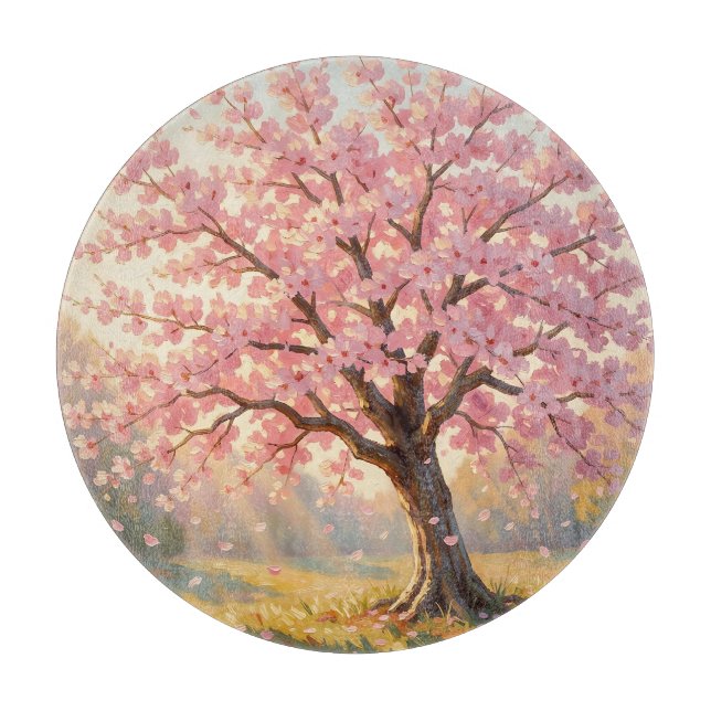  Blooming Cherry Blossom Tree Spring  Cutting Board (Front)