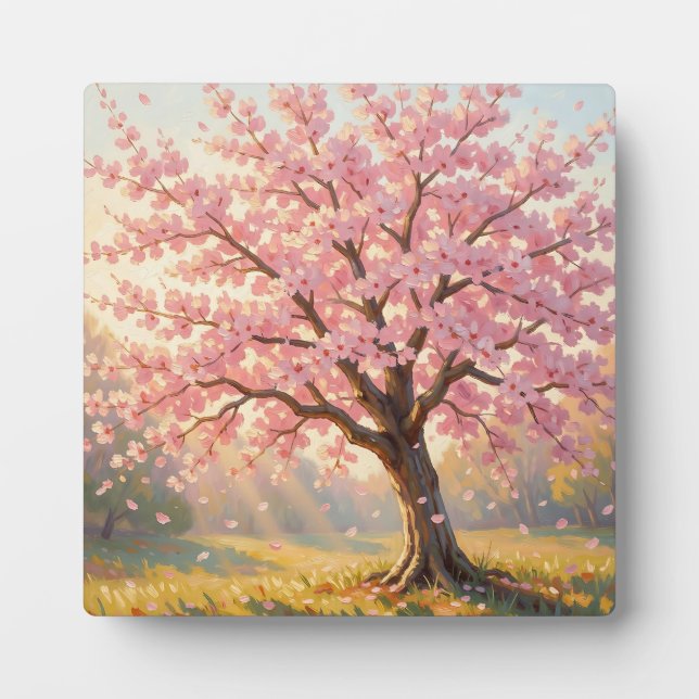 Blooming Cherry Blossom Tree Spring  Plaque (Front)