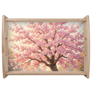 Blooming Cherry Blossom Tree Spring Serving Tray