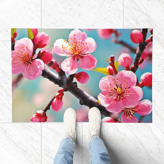 Blooming Cherry Blossoms in Spring Doormat (Indoor)
