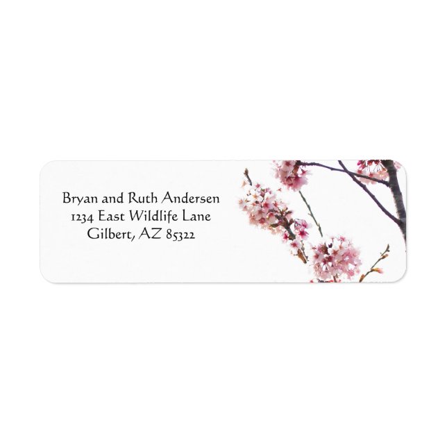 Blooming Cherry Tree Label (Front)