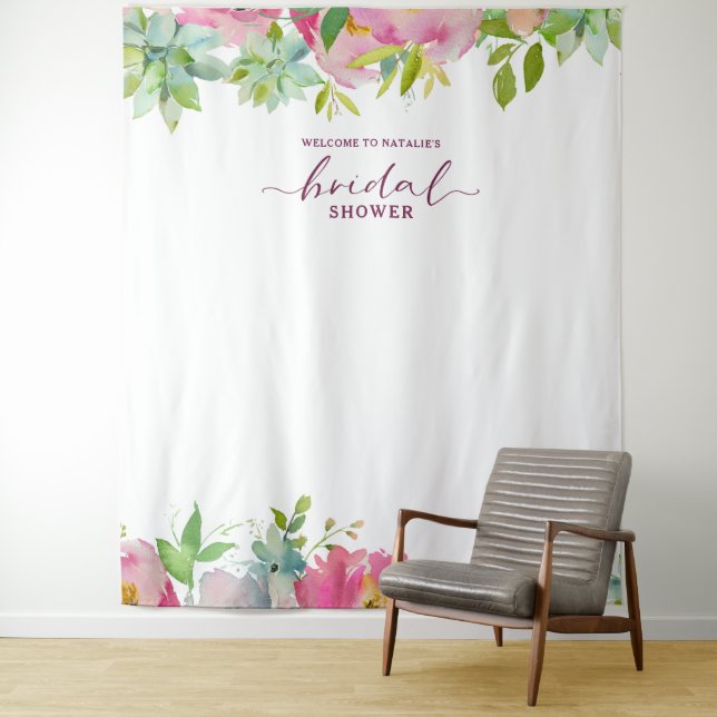 Blooming Chic Bridal Shower Photo Prop Backdrop (In Situ)