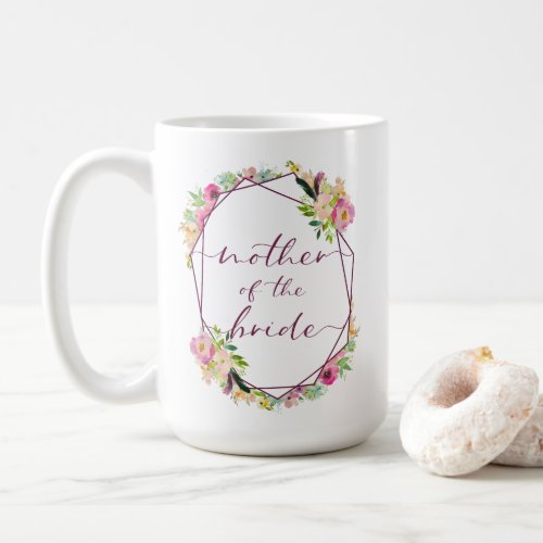 Blooming Chic Mint  Blush Mother of the Bride Coffee Mug