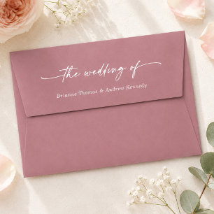 Blooming Chic Rose Pink 5x7 Wedding Invitation Envelope