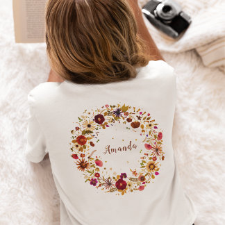 Blooming Circle | Pressed Flower Art by S. Frigui T-Shirt