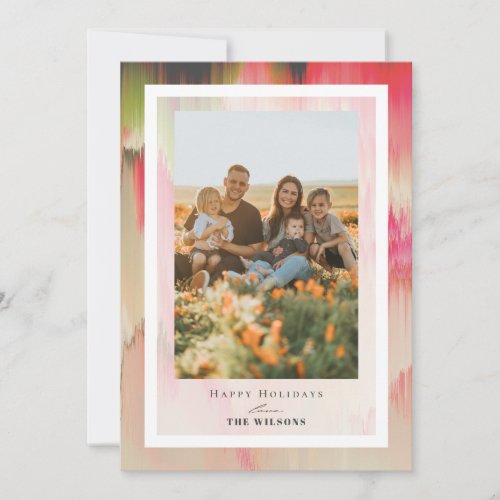 Blooming Colors Christmas Holiday Photo Card