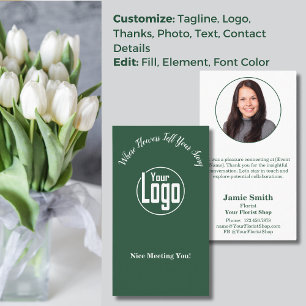 Blooming Connections: Nice Meeting You Florist Business Card