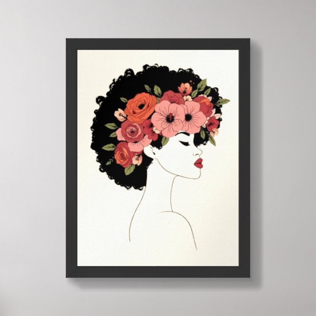 Blooming Crown Framed Art (Framed Front)