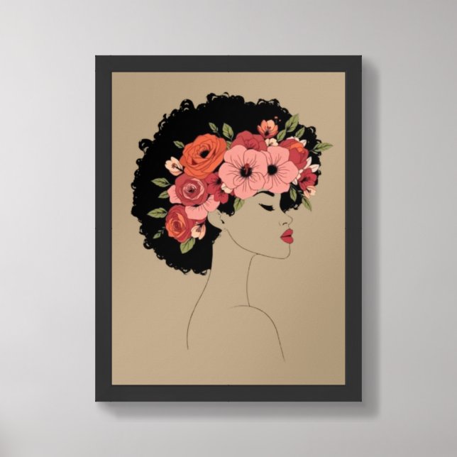 Blooming Crown Framed Art (Framed Front)