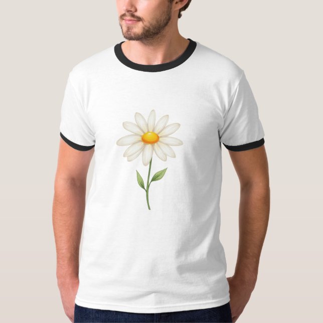 Blooming Daisy – Whimsical Nature-Inspired Design T-Shirt (Front)