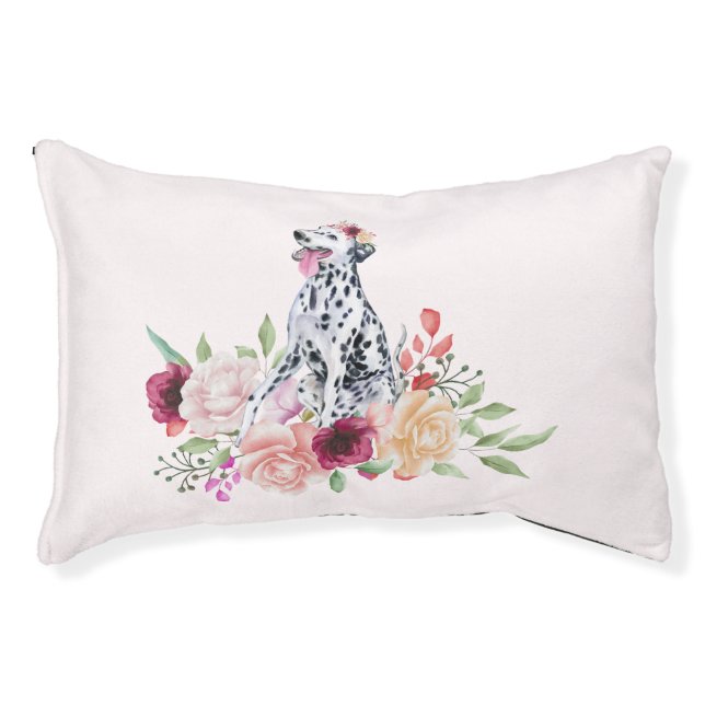 Blooming Dalmatian Dog Paradise Pet Bed (Front)