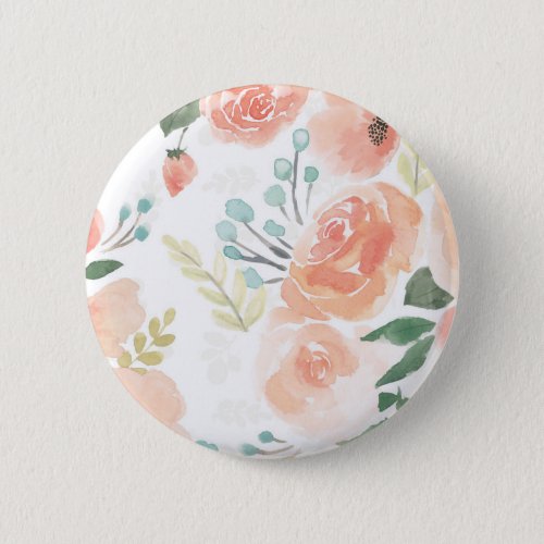Blooming Delight  Pastel Peach Button