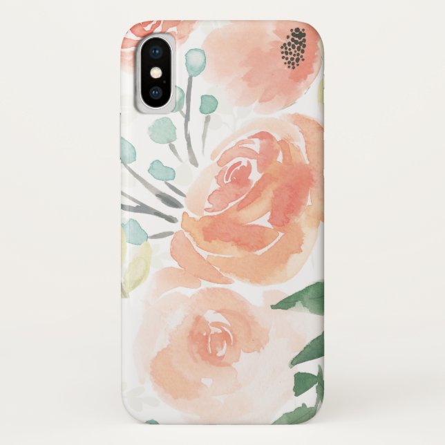 Blooming Delight | Pastel Peach Case-Mate iPhone Case (Back)