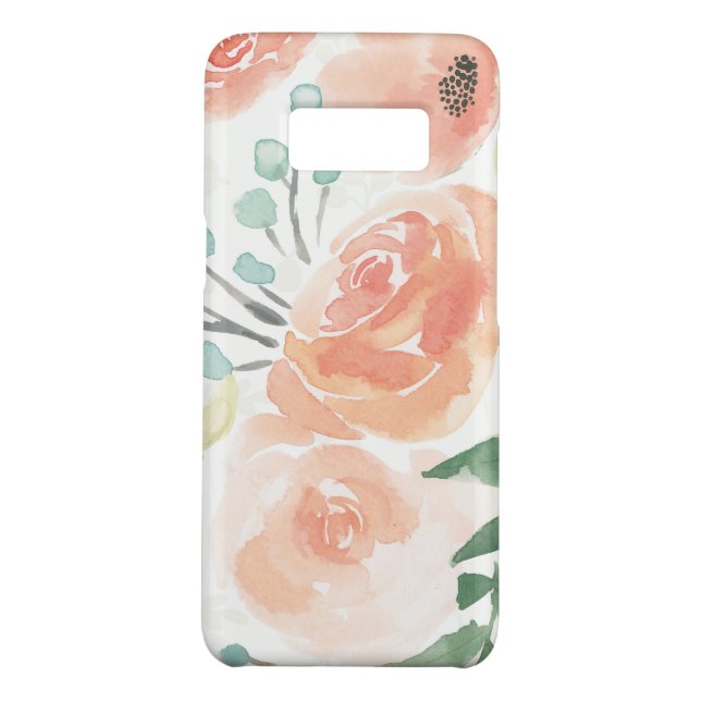 Blooming Delight | Pastel Peach Case-Mate Samsung Galaxy Case (Back)