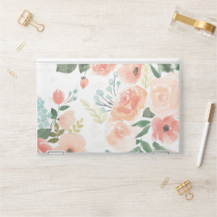 Blooming Delight   Pastel Peach HP Laptop Skin
