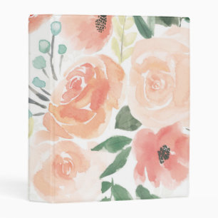 Blooming Delight Pastel Peach Mini Binder