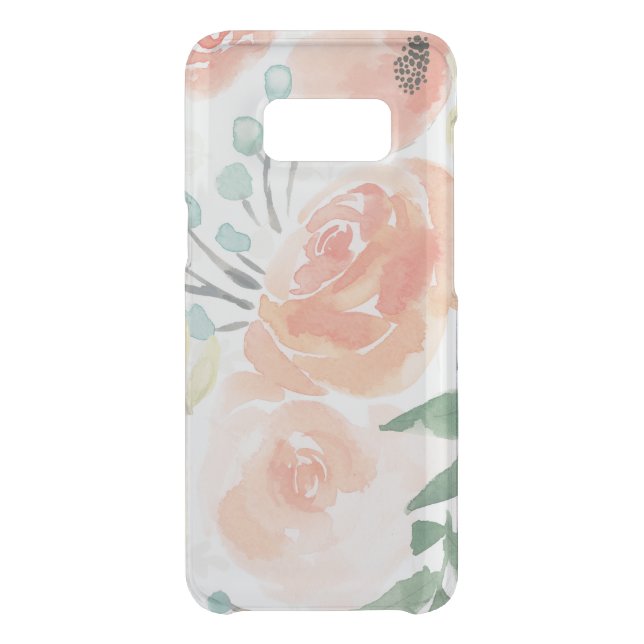 Blooming Delight | Pastel Peach Uncommon Samsung Galaxy Case (Back)