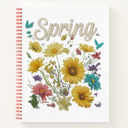 Blooming Delights A Collection of Spring Stickers Notebook