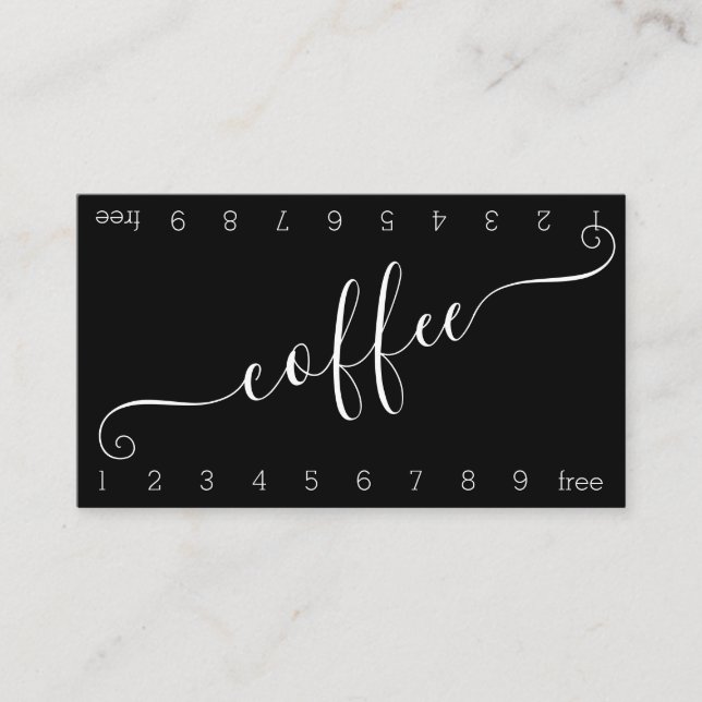 Blooming Double Number Loyalty Coffee Punch-Card (Front)