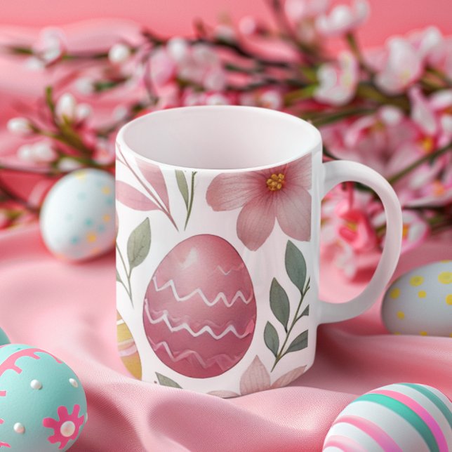 Blooming Easter Delight: Floral Mug  (Creator Uploaded)