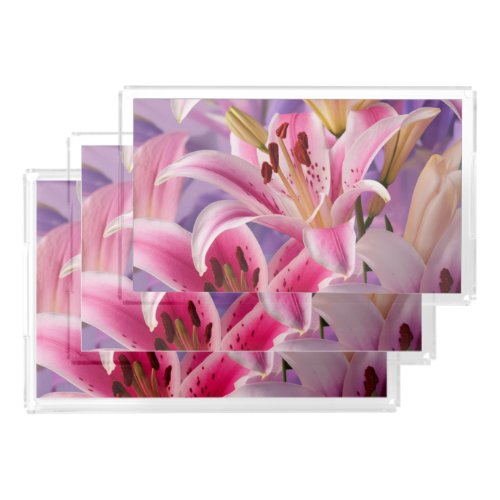 BLOOMING ELEGANCE A CINEMATIC FLORAL SHOWCASE ACRYLIC TRAY