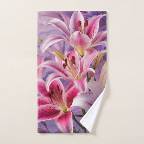BLOOMING ELEGANCE A CINEMATIC FLORAL SHOWCASE HAND TOWEL 