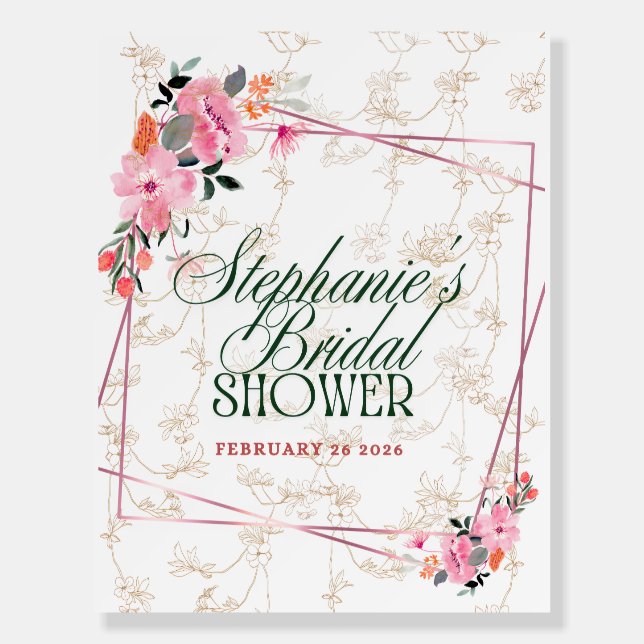 "Blooming Elegance: A Floral Fantasy Tapestry" Foam Board (Front)