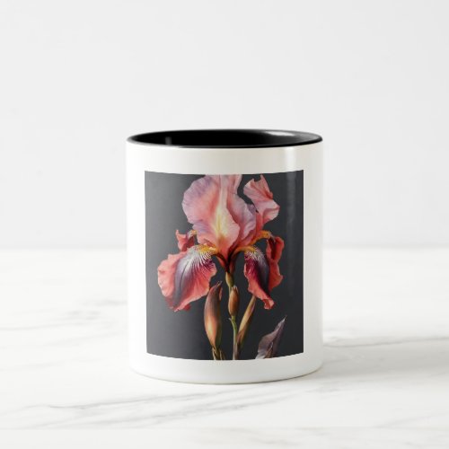 Blooming Elegance Floral Printed Tea Cups Two_Tone Coffee Mug