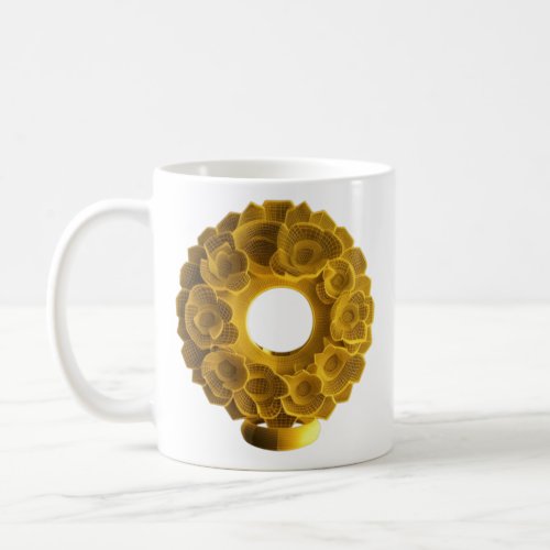 Blooming Elegance Floral Ring Coffee Mug