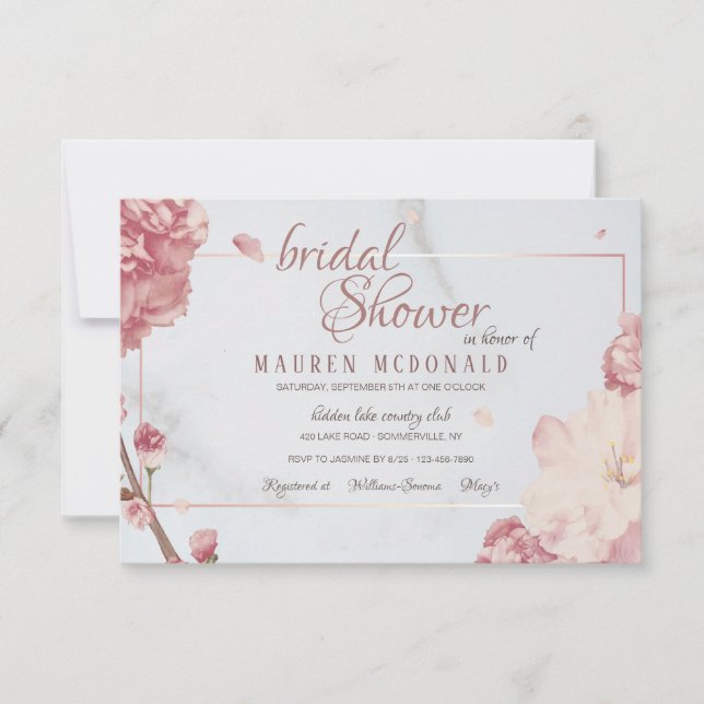 Blooming Elegance Invitation (Front)