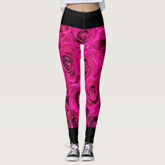 "Blooming Elegance: Rose Pattern Women Leggings" Leggings
