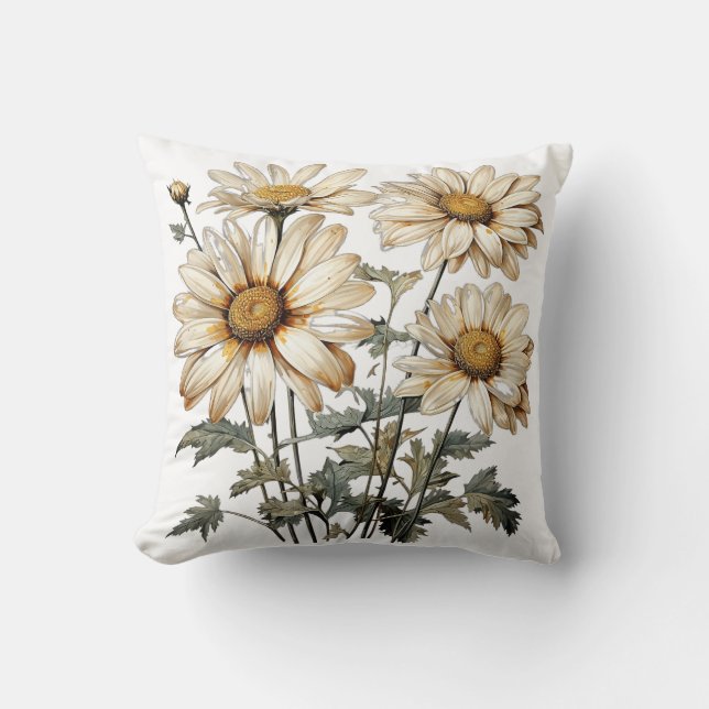 🌼 Blooming Elegance Throw Pillow 🌼 (Front)