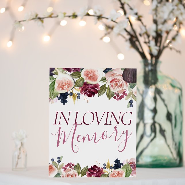 Blooming Figs | Moody Rustic Fruit Blossom Mermory Foam Board (In Situ (Wedding))