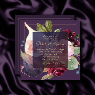 Blooming Figs Moody Rustic Fruit Elegant Blossom Invitation