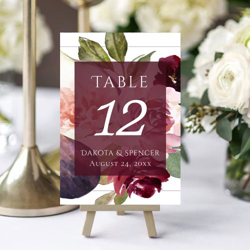 Blooming Figs  Moody Rustic Fruit Elegant Blossom Table Number