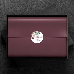 Blooming Figs Moody Rustic Fruit Thank You Favor Classic Round Sticker