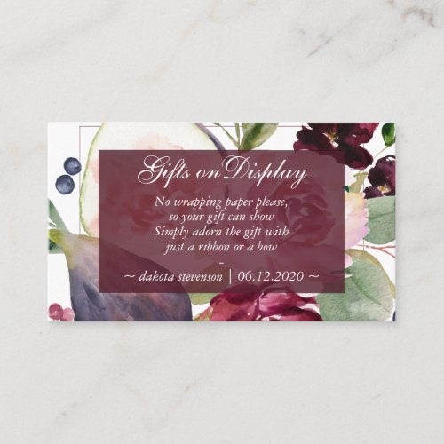 Blooming Figs  Rustic Fruit Blossom Display Gifts Enclosure Card