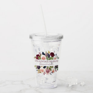 Blooming Figs Rustic Fruit Blossom Keepsake Acrylic Tumbler