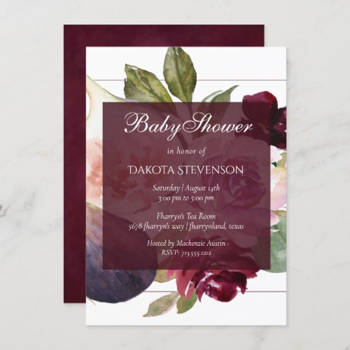 Blooming Figs  Rustic Fruit Moody Blossoms Shower Invitation