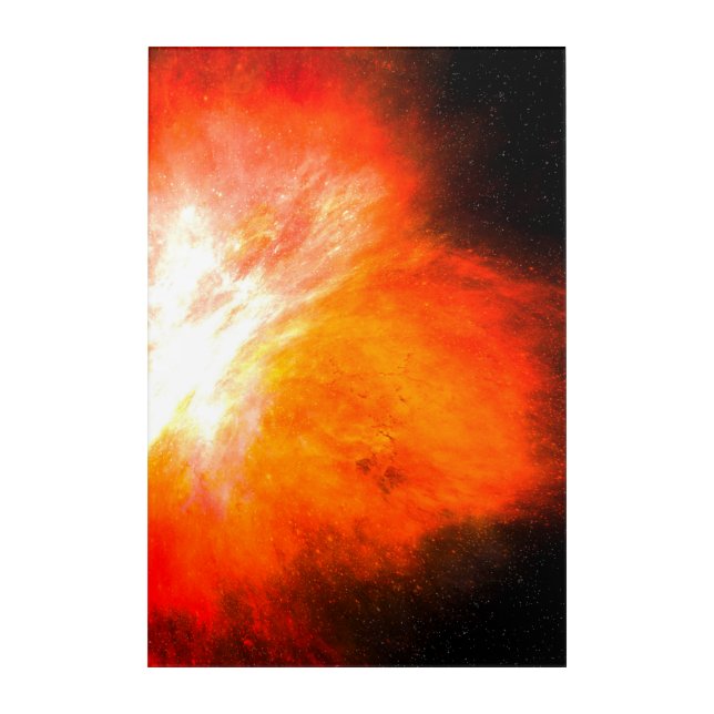 Blooming Fire Nebula Acrylic Wall Art (Front)